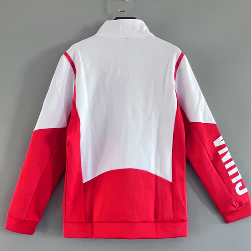 Chinese Team Sports Jacket For , Unisex Top For Sports Students, Training Uniform For Martial Arts And Combat Teams, Flag Design - Image 4